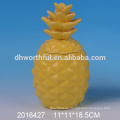 Hochwertiges keramisches Ananas-Plätzchenglas, gelbes keramisches Ananas-Süßigkeitenglas